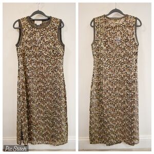 Anthropologie Sequin Slip Dress NWT